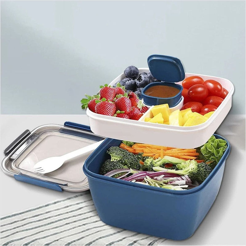 Lancheira Portátil 2 Camadas Salada - PP Livre BPA