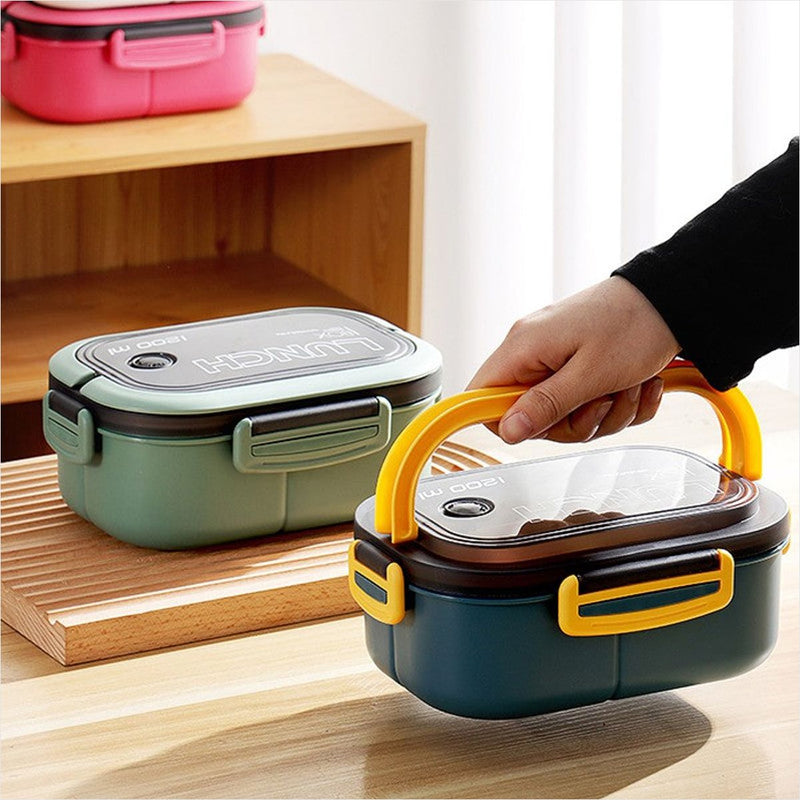 Lancheira Portátil Dupla Camada 1200ml - Micro-ondas