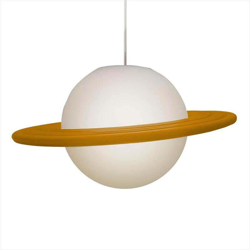 Luminária Saturno Rings Laranja - Polietileno Bivolt