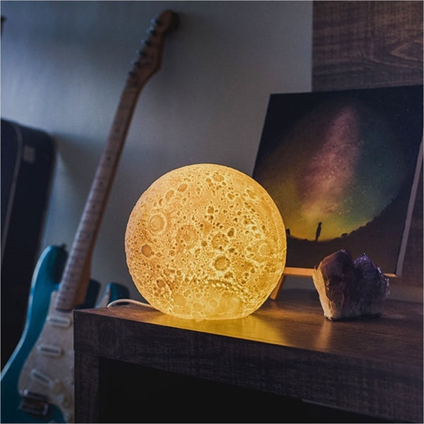 Luminária Lua 3D Realista - PVC Flexível Bivolt