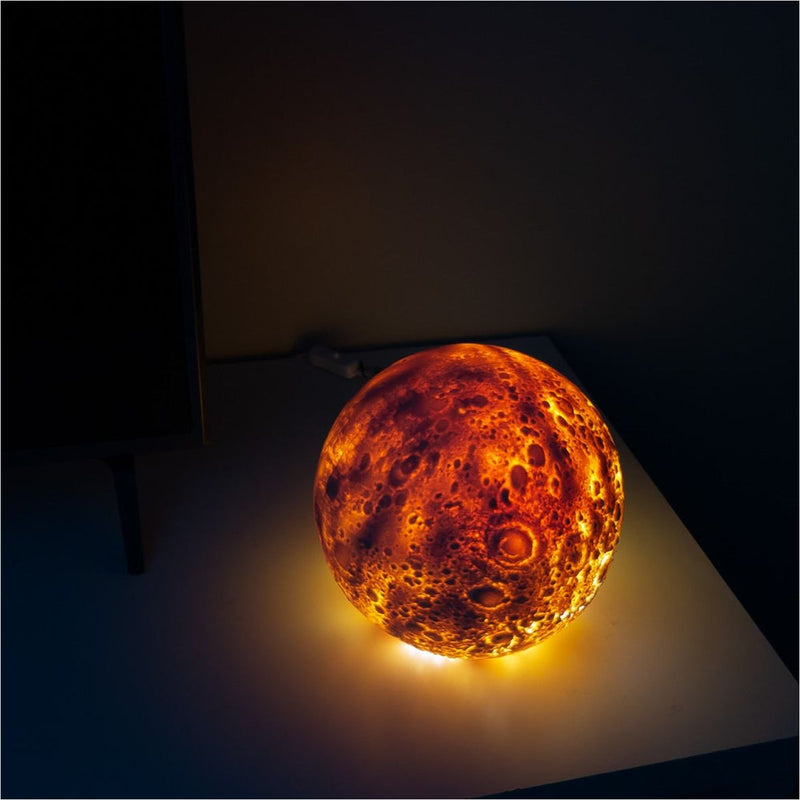 Luminária Lua 3D Realista - PVC Flexível Bivolt