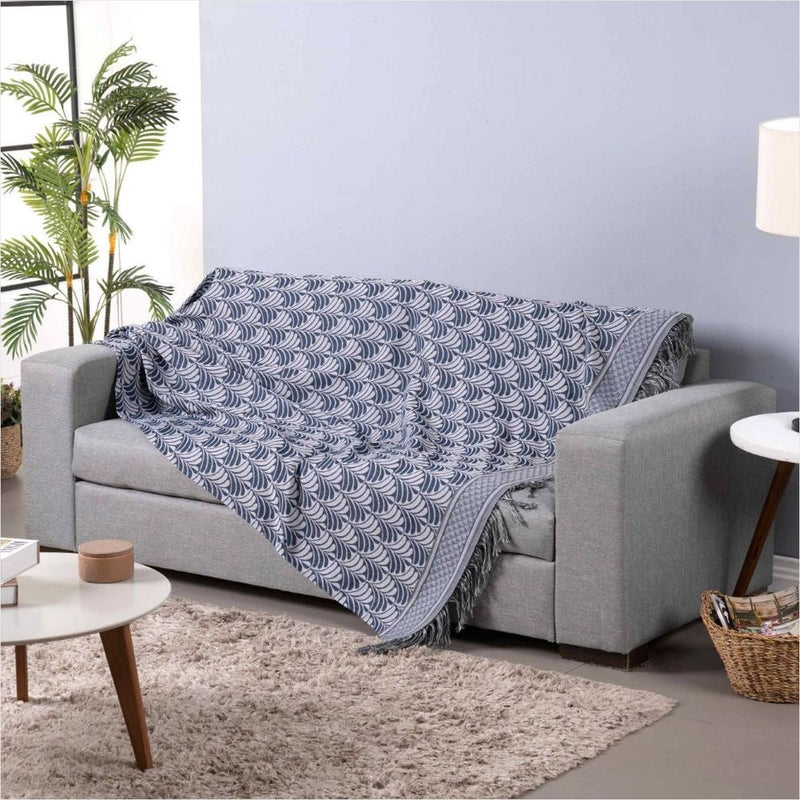 Manta 352063 Sofá Luxor - Franja Dupla Face Jacquard