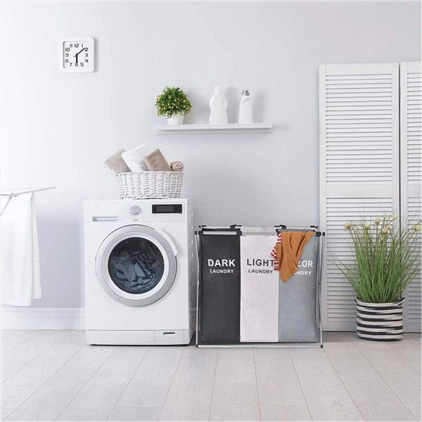 Cesto Organizador Roupas 3 Grades - Dobrável Oxford