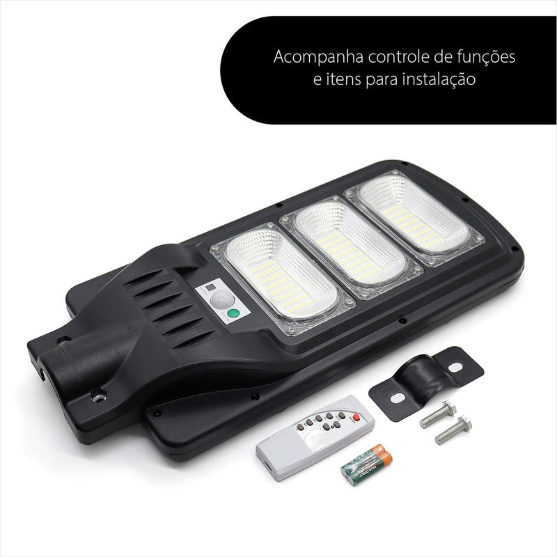 Luminária Pública Solar LED 150W - Sensor Branco Frio