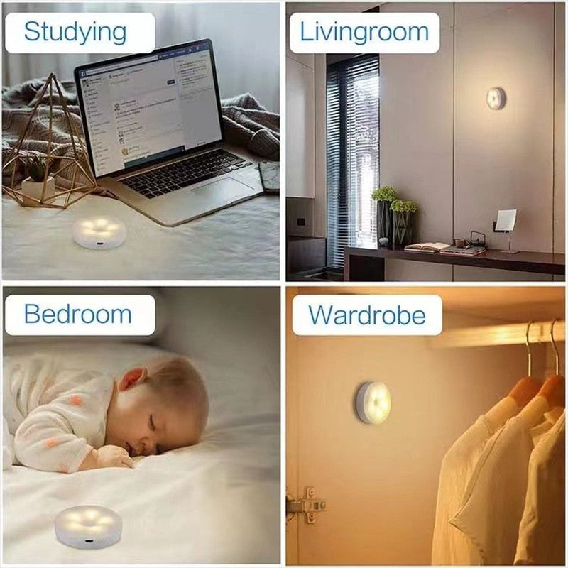 Luminária LED Sensor Presença USB - Sem Fio ABS