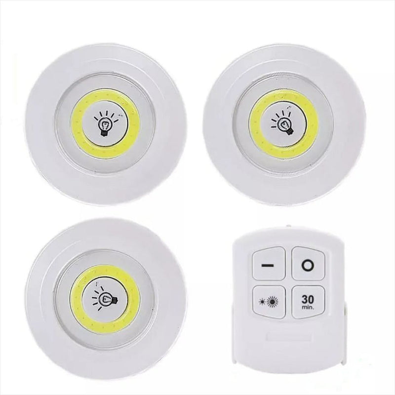 Kit 3 Spot LED DAFUSHOP - Sem Fio Controle Remoto