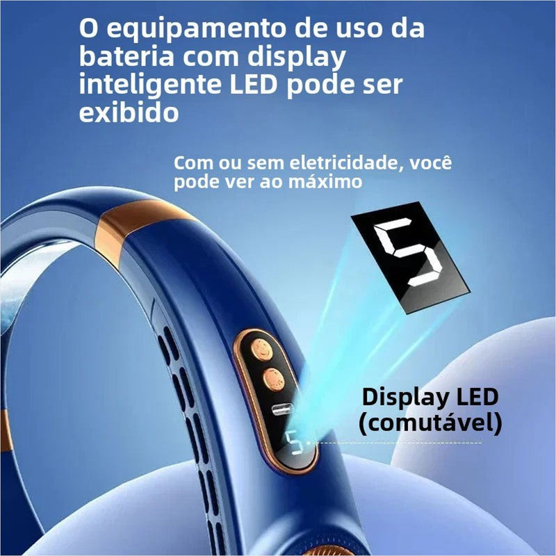 Ventilador de Pescoço -  Portátil Recarregável USB