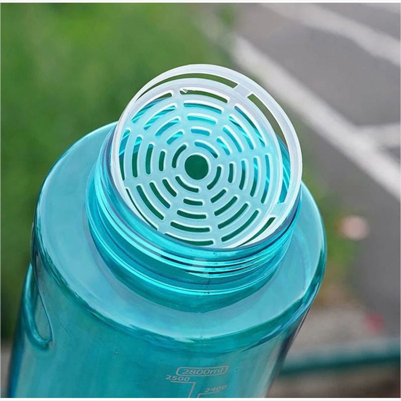 Garrafa Água Esportiva Filtro 1.1L 2L 3L ABS