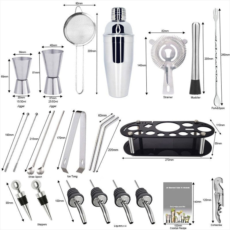 Kit Ferramentas Bar XINGZHAOHOME Coqueteleira Aço