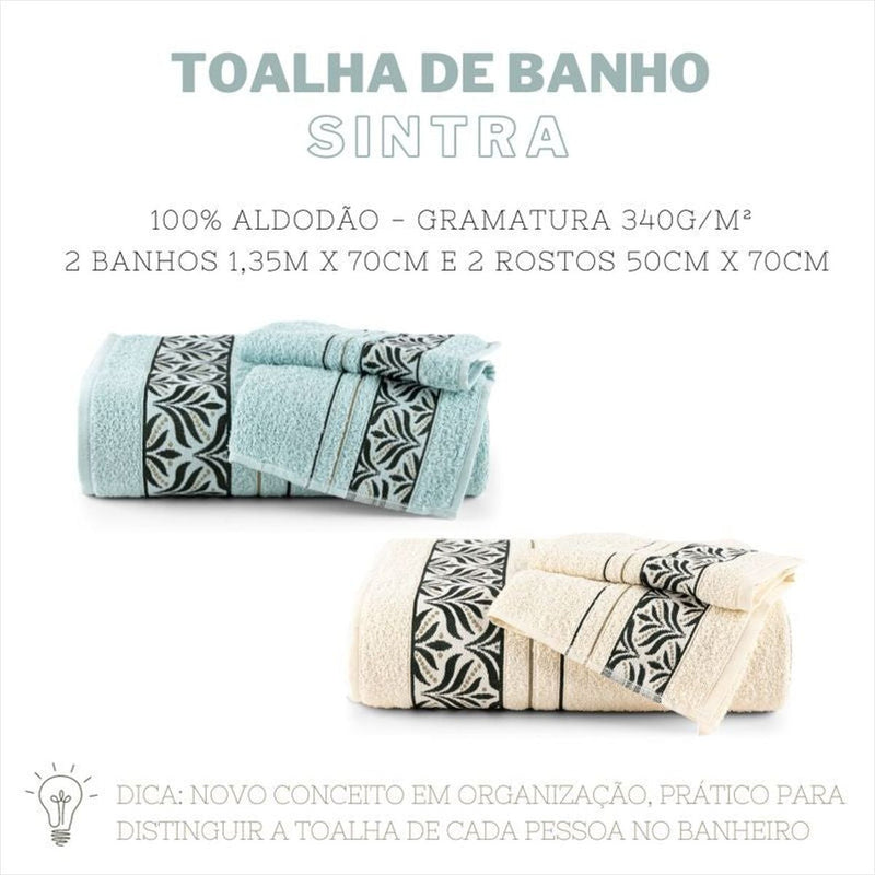 Jogo Banho Sintra 4 Peças Algodão 340g/m²