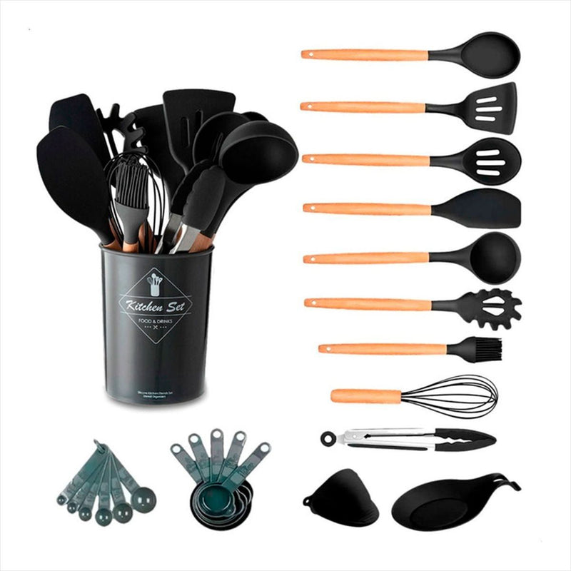Kit Utensílios Cozinha Silicone 12 Peças 503241