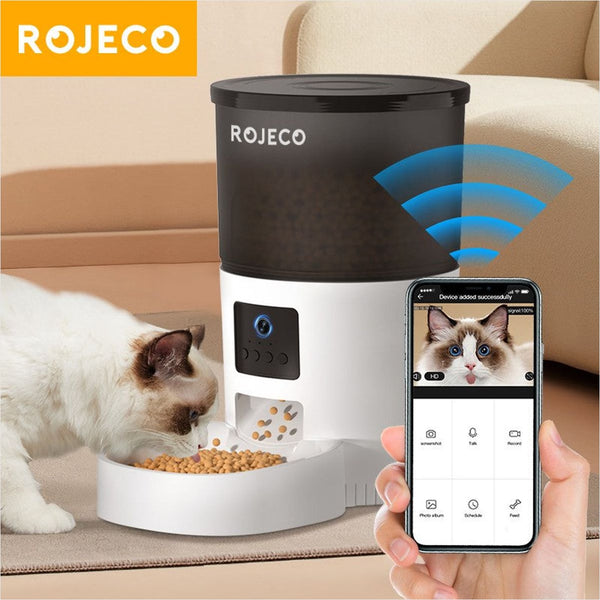 Alimentador Gatos ROJECO Automático com Câmera