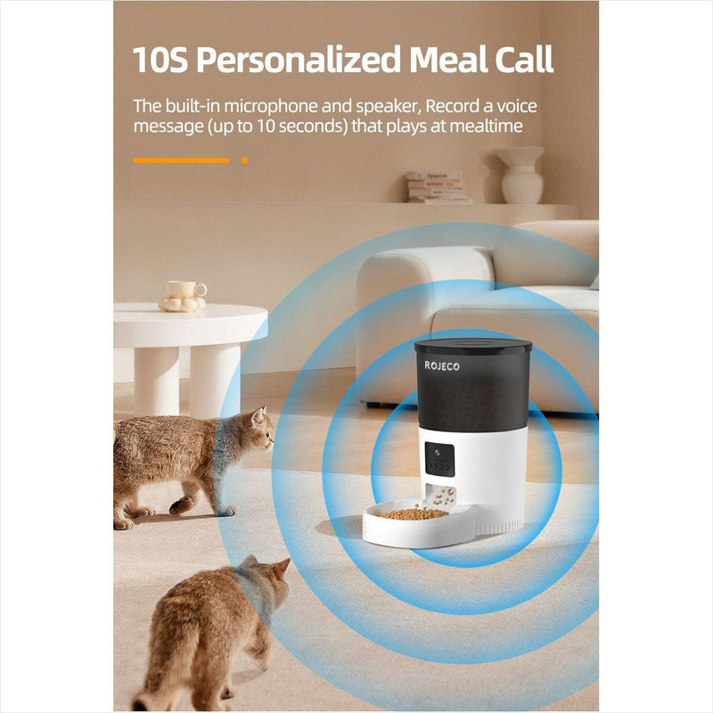 Alimentador Gatos ROJECO Automático com Câmera