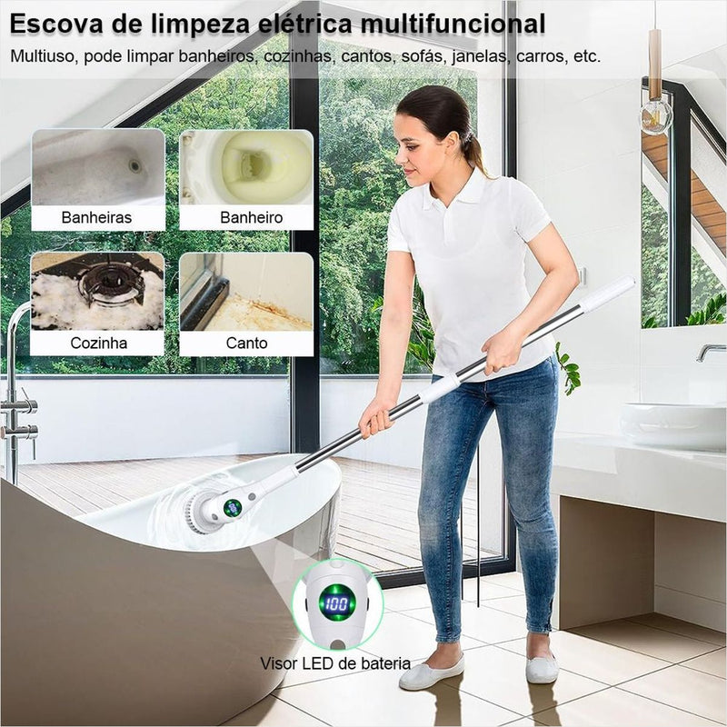 Escova Limpeza Elétrica raugee 8 em 1 Sem Fio