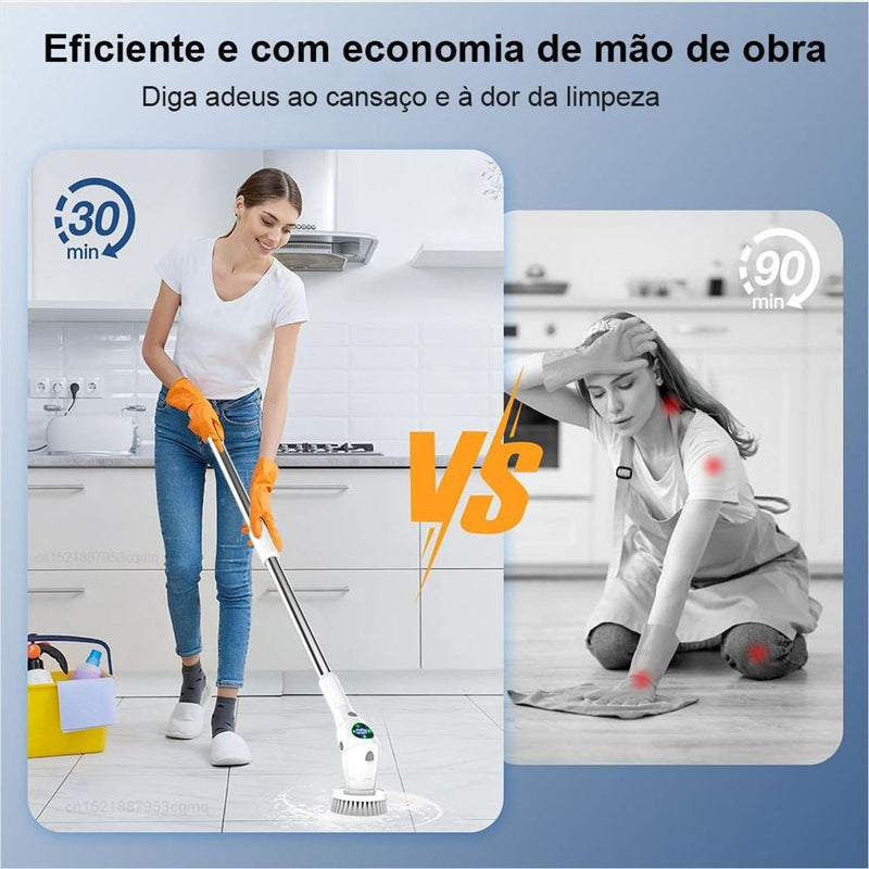 Escova Limpeza Elétrica raugee 8 em 1 Sem Fio