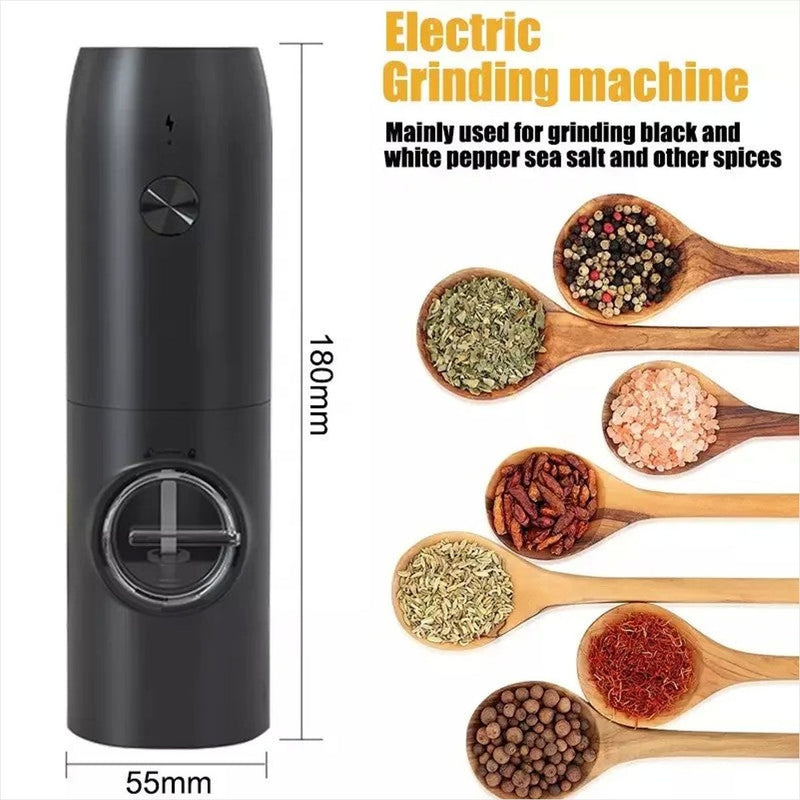 Moedor Sal Pimenta Elétrico Recarregável Metal
