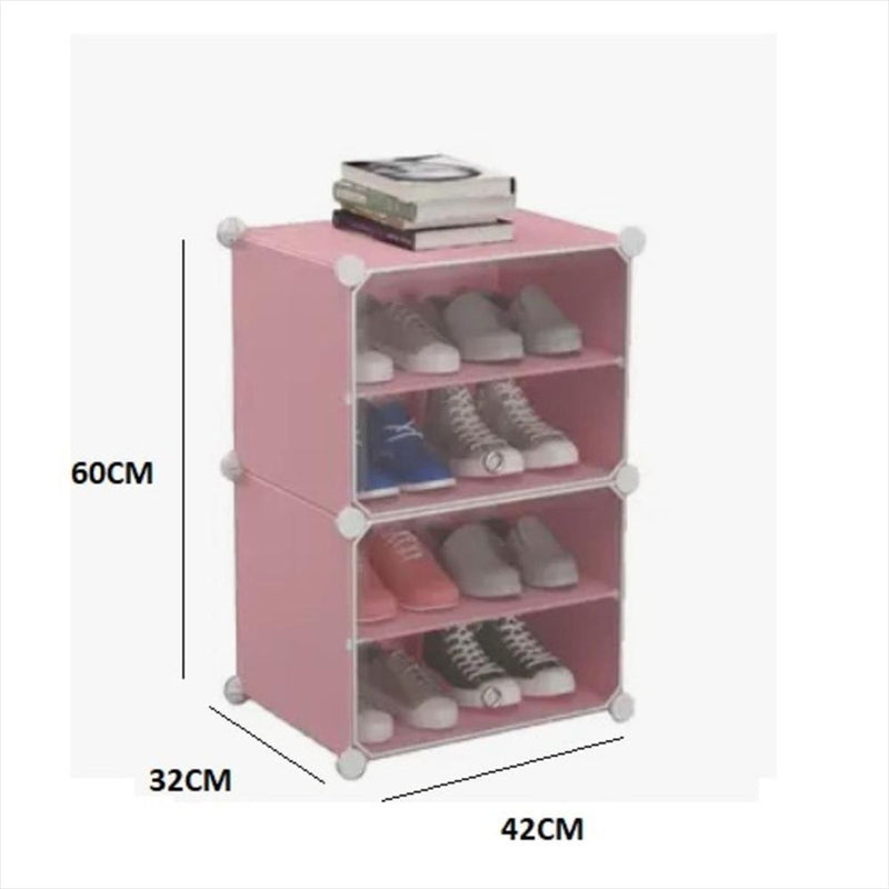 Sapateira Desmontável Rosa 60x42x32cm 529717