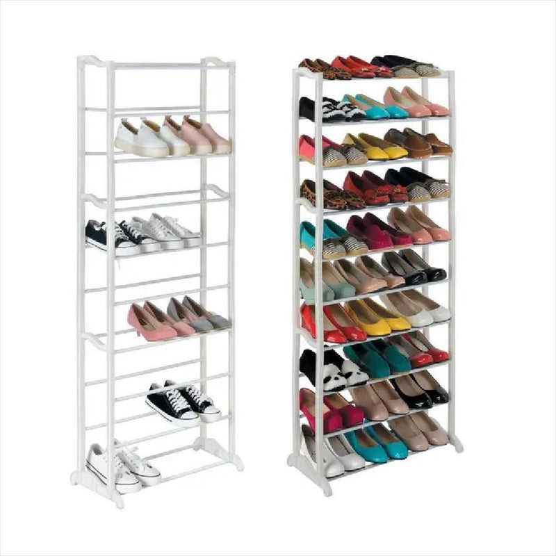 Sapateira Vertical 10 Prateleiras 529717 Creme