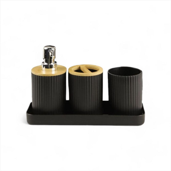 Conjunto para Banheiro Nature Mood 6 Peças Preto