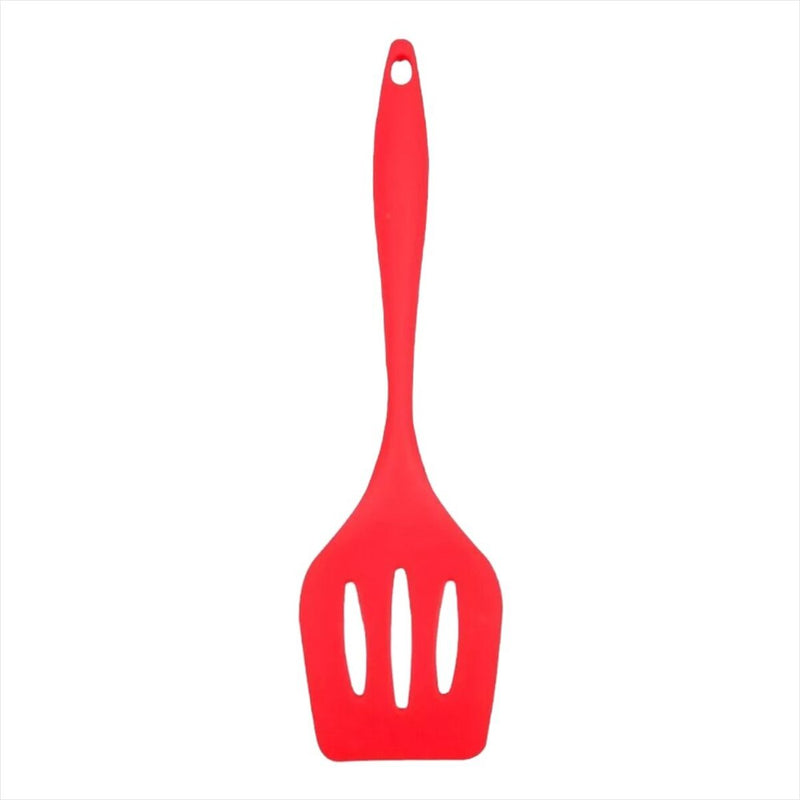 Espátula Silicone Vazada Vermelha 30cm Frituras