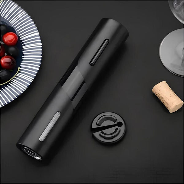 Abridor de Vinho Elétrico Premium Preto a Pilhas