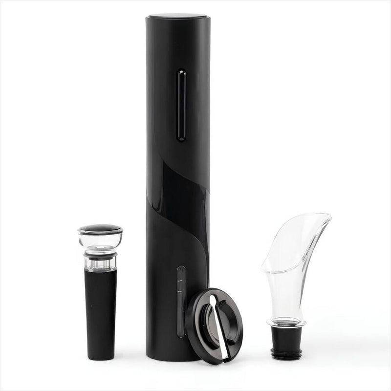 Abridor de Vinho Elétrico Premium Preto a Pilhas