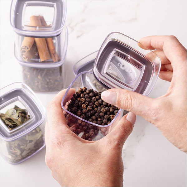 Kit 6 Potes Herméticos Porta Temperos 150ml