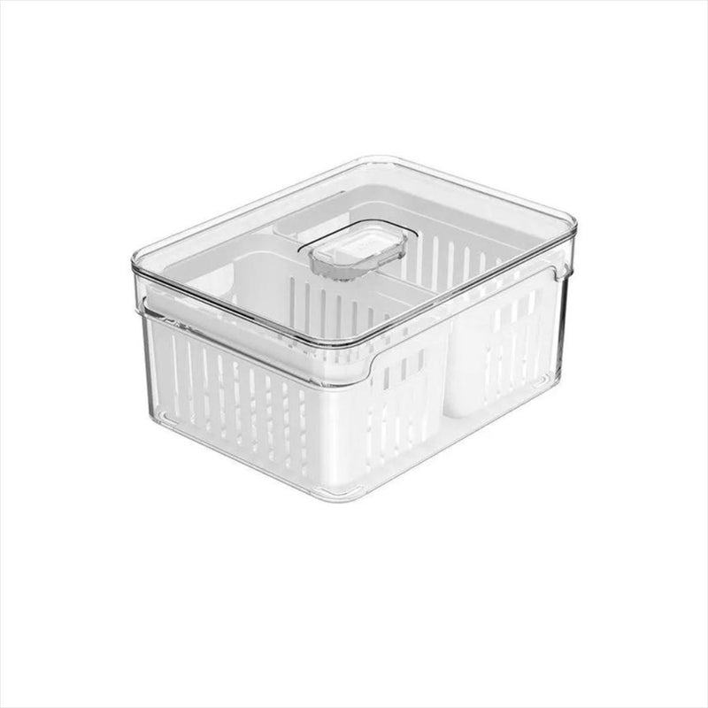 Organizador Geladeira 2 Cestos Acrílico 2.2 Litros