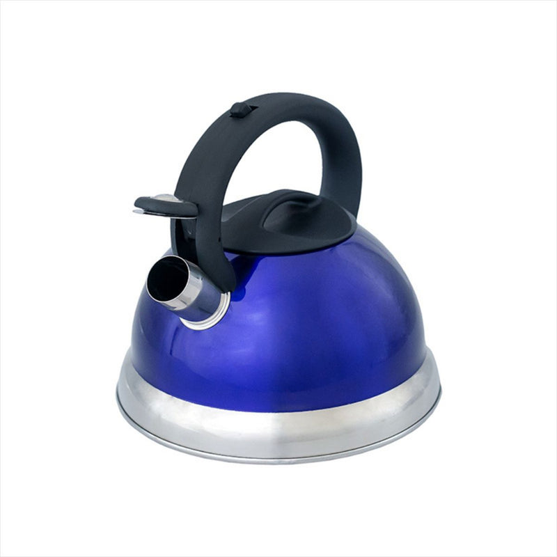 Chaleira Inox Azul 3 Litros Apito Indução