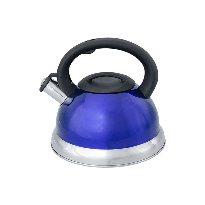 Chaleira Inox Azul 3 Litros Apito Indução