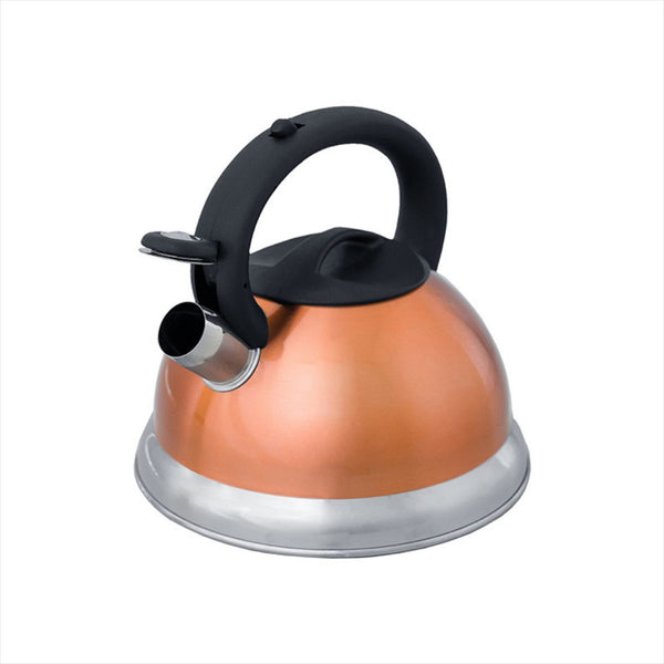 Chaleira Inox Dourada 3 Litros Apito Indução