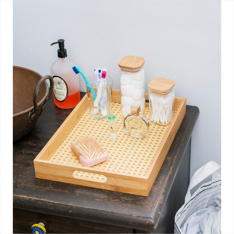 Pote de Vidro Oikos Flat - Bambu Quadrado - 250ml Hermético