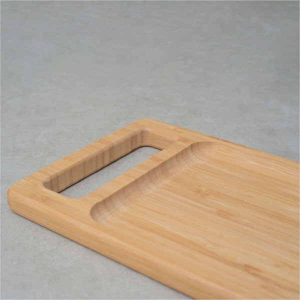 Bandeja Retangular Bambu 25cm Antibacteriana