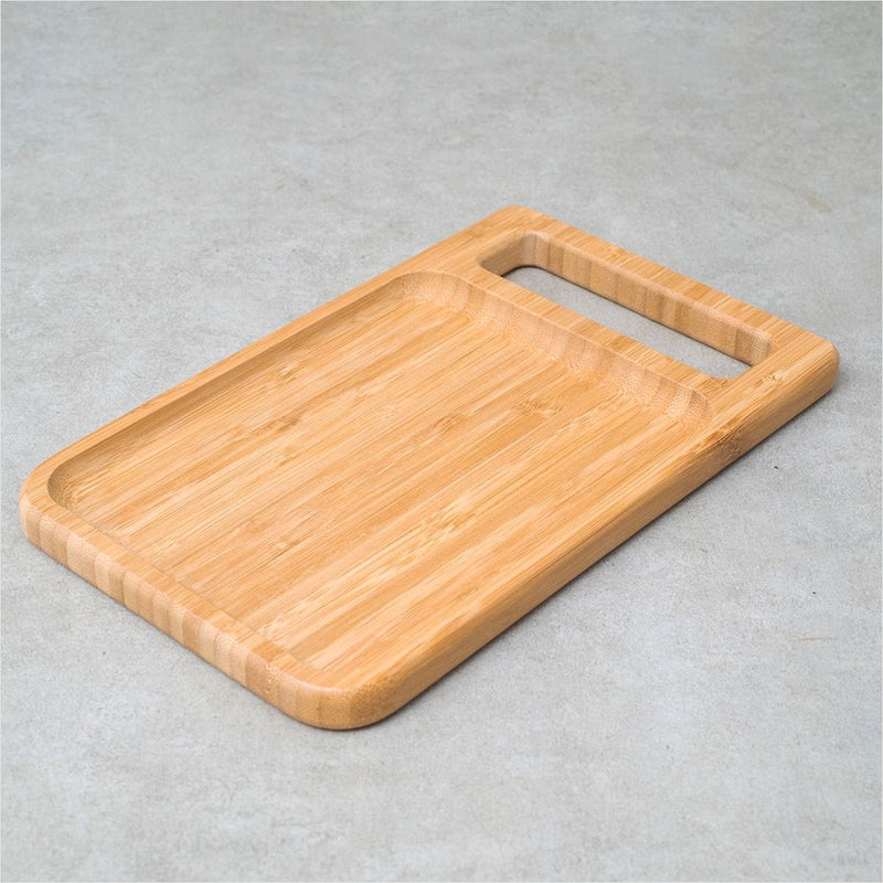 Bandeja Retangular Bambu 25cm Antibacteriana