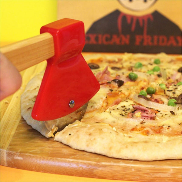 Cortador de Pizza Lenhador Inox Cabo Madeira