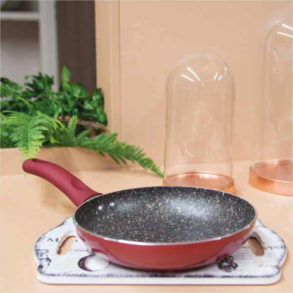 Frigideira Antiaderente Granito Vermelha 28cm