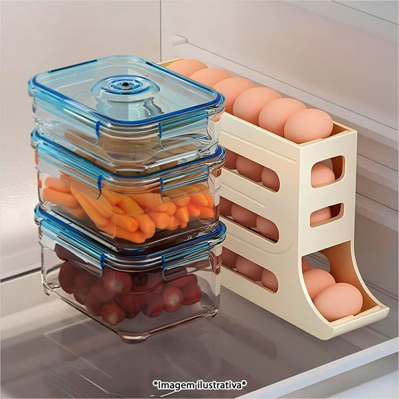Organizador de Ovos Dispenser - 30 Ovos - Geladeira