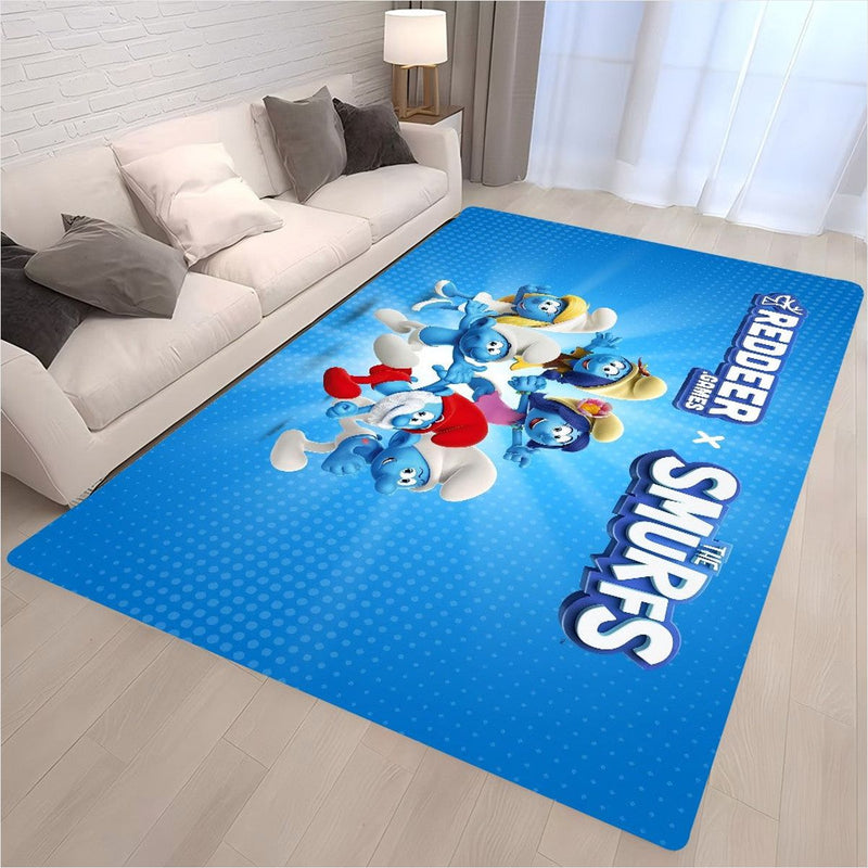 Tapete Retrô Smurfs - Quarto Sala Antiderrapante