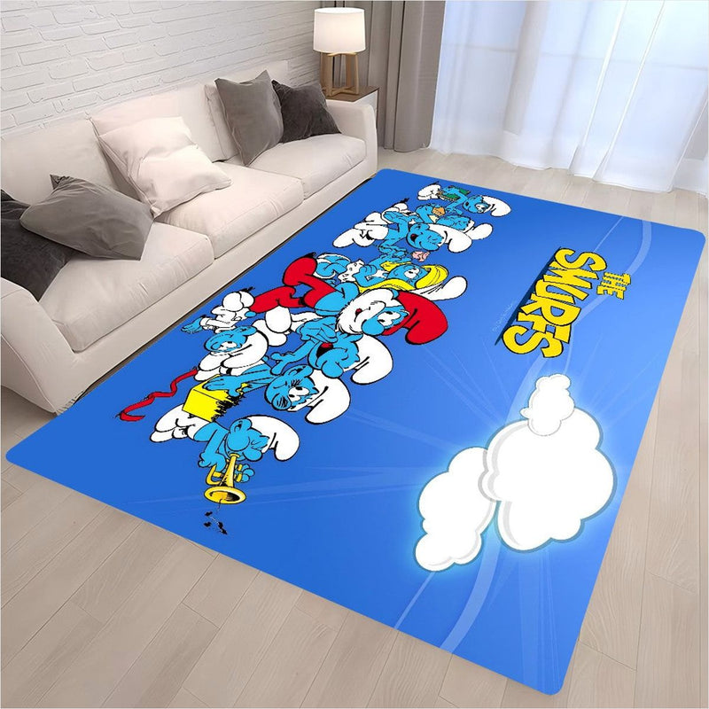 Tapete Retrô Smurfs - Quarto Sala Antiderrapante