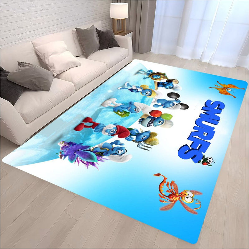 Tapete Retrô Smurfs - Quarto Sala Antiderrapante