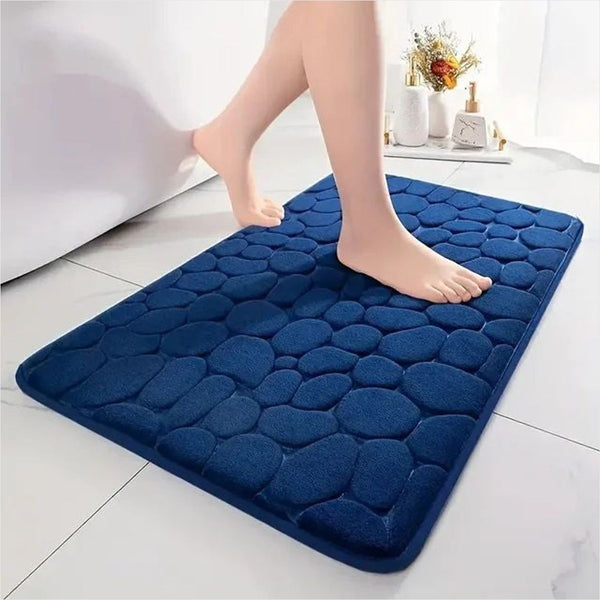 Tapete Capacho 3D Cobblestone - Absorvente Lavável