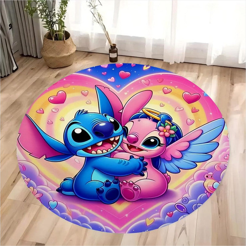 Tapete Redondo Miniso Disney Stitch - Antiderrapante