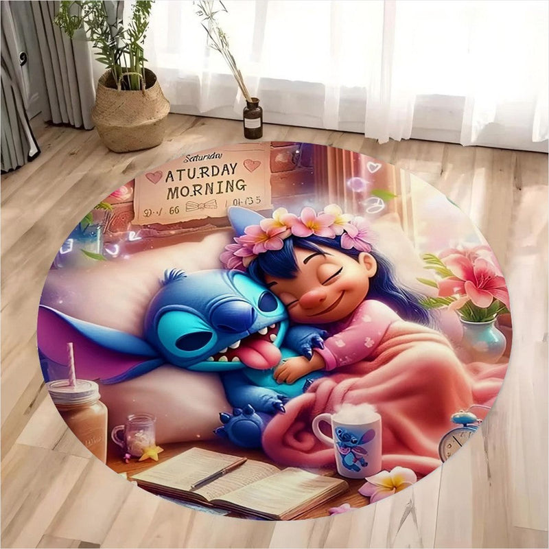 Tapete Redondo Miniso Disney Stitch - Antiderrapante