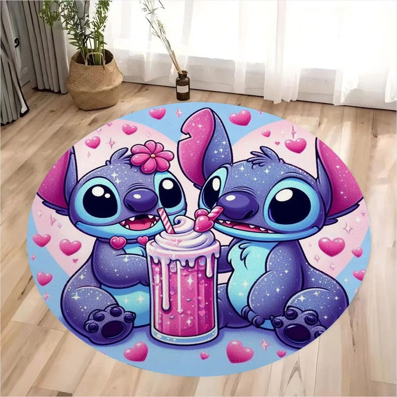 Tapete Redondo Miniso Disney Stitch - Antiderrapante