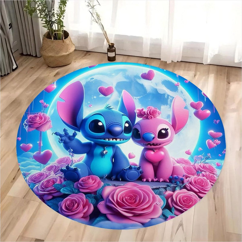 Tapete Redondo Miniso Disney Stitch - Antiderrapante