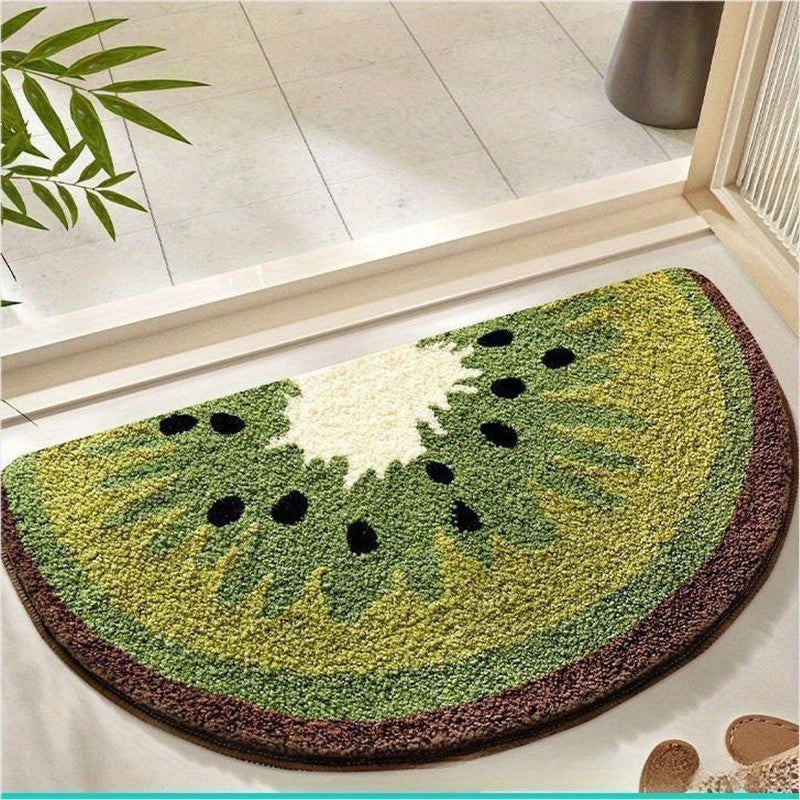 Tapete Banho Lã Forma Fruta - Aquecedor Macio 40x60cm