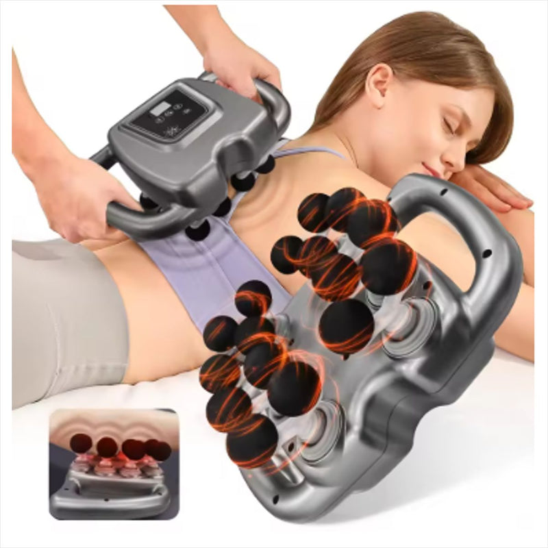 Pistola Massageadora Muscular - Alta Frequência com 16 Cabeças.