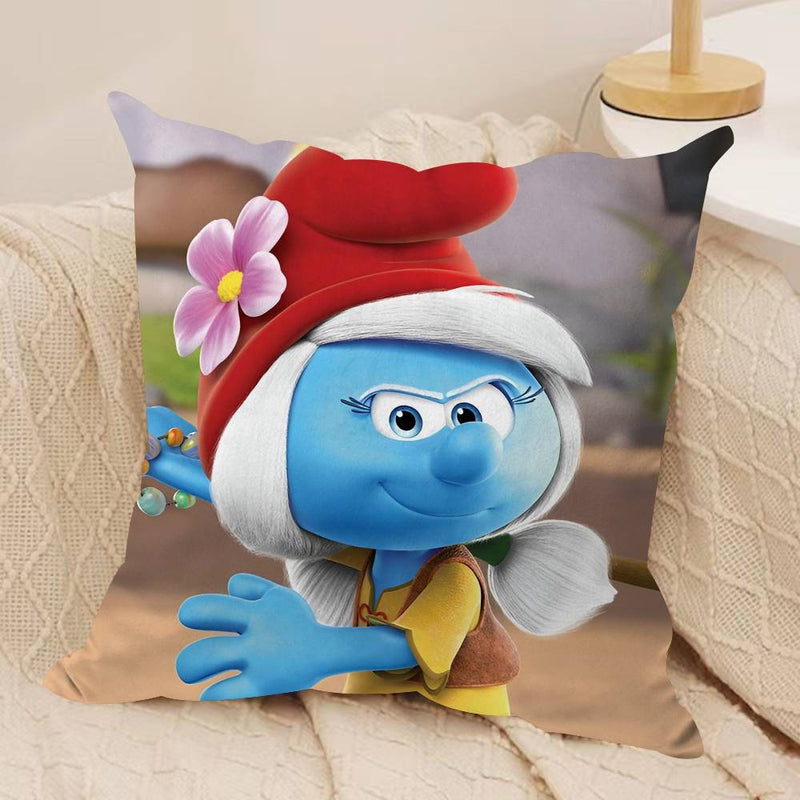 Anime S-SMURFS dupla face fronha de pelúcia algodão conforto para sofá cama s