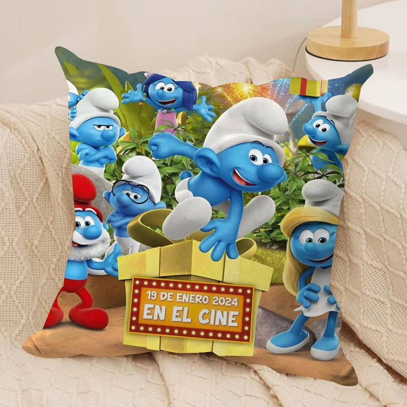 Anime S-SMURFS dupla face fronha de pelúcia algodão conforto para sofá cama s